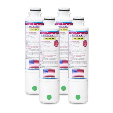 AFC Brand AFC-RF-S3, Compatible To Samsung 46-9101 Refrigerator Water Filters (4PK) Made By AFC